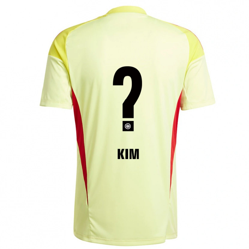 Danxen Niño Camiseta Junhyung Kim #0 Amarillo Claro Negro Portero Equipación 2025/26 La Camisa