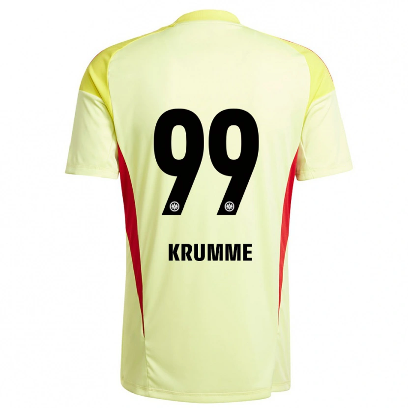 Danxen Niño Camiseta Janne Krumme #99 Amarillo Claro Negro Portero Equipación 2025/26 La Camisa