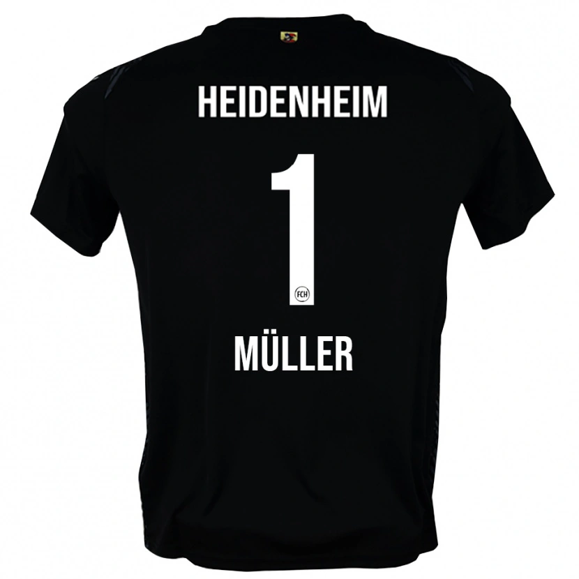 Danxen Niño Camiseta Kevin Müller #1 Gris Oscuro Negro Portero Equipación 2025/26 La Camisa