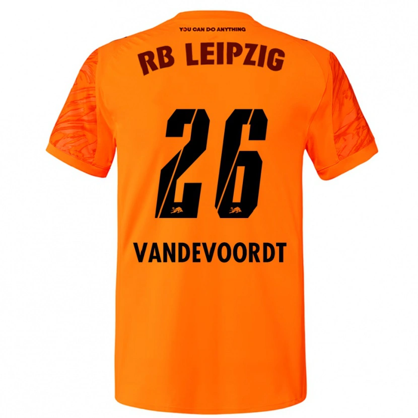 Danxen Niño Camiseta Maarten Vandevoordt #26 Naranja Rojo Portero Equipación 2025/26 La Camisa