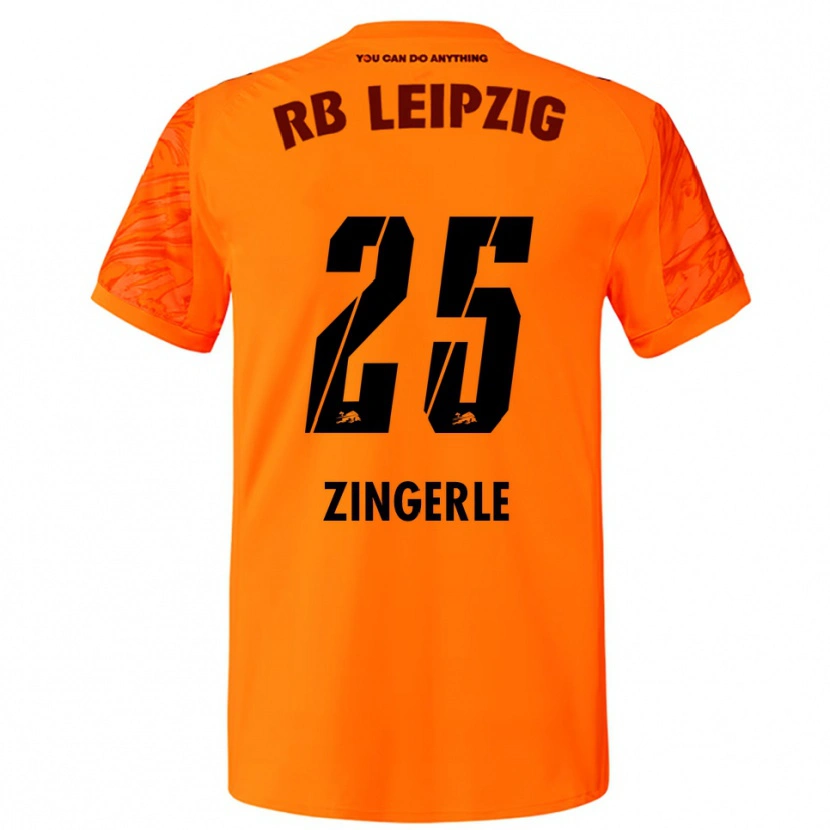 Danxen Niño Camiseta Leopold Zingerle #25 Naranja Rojo Portero Equipación 2025/26 La Camisa