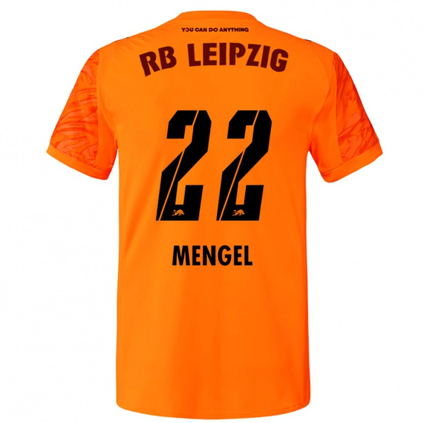 Danxen Niño Camiseta Luca Mengel #22 Naranja Rojo Portero Equipación 2025/26 La Camisa