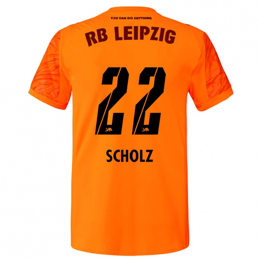 Danxen Niño Camiseta Emil Scholz #22 Naranja Rojo Portero Equipación 2025/26 La Camisa