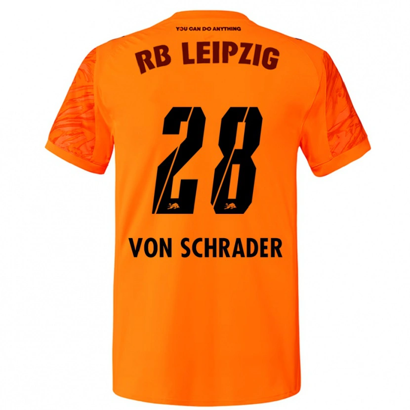 Danxen Niño Camiseta Lina Von Schrader #28 Naranja Rojo Portero Equipación 2025/26 La Camisa