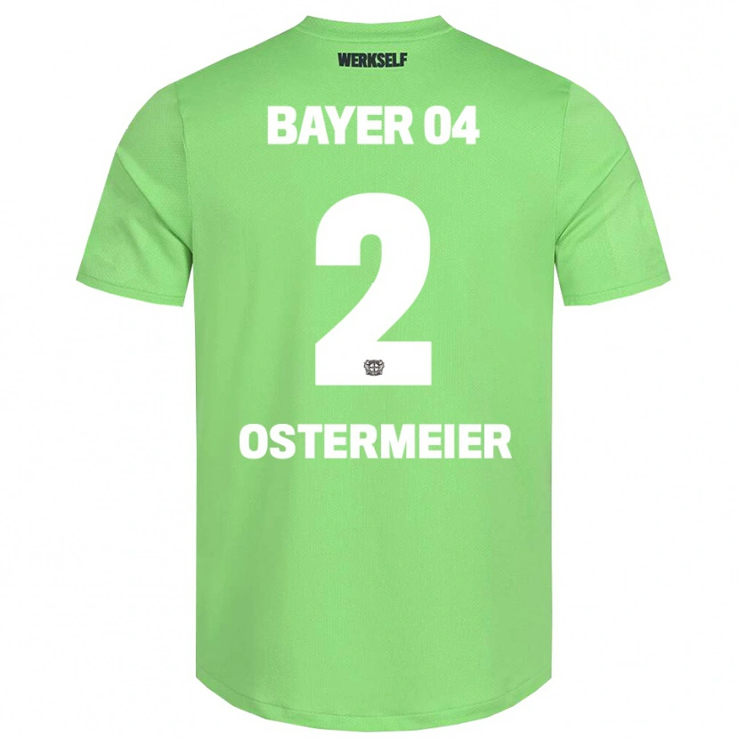 Danxen Niño Camiseta Selina Ostermeier #2 Verde Claro Blanco Portero Equipación 2025/26 La Camisa