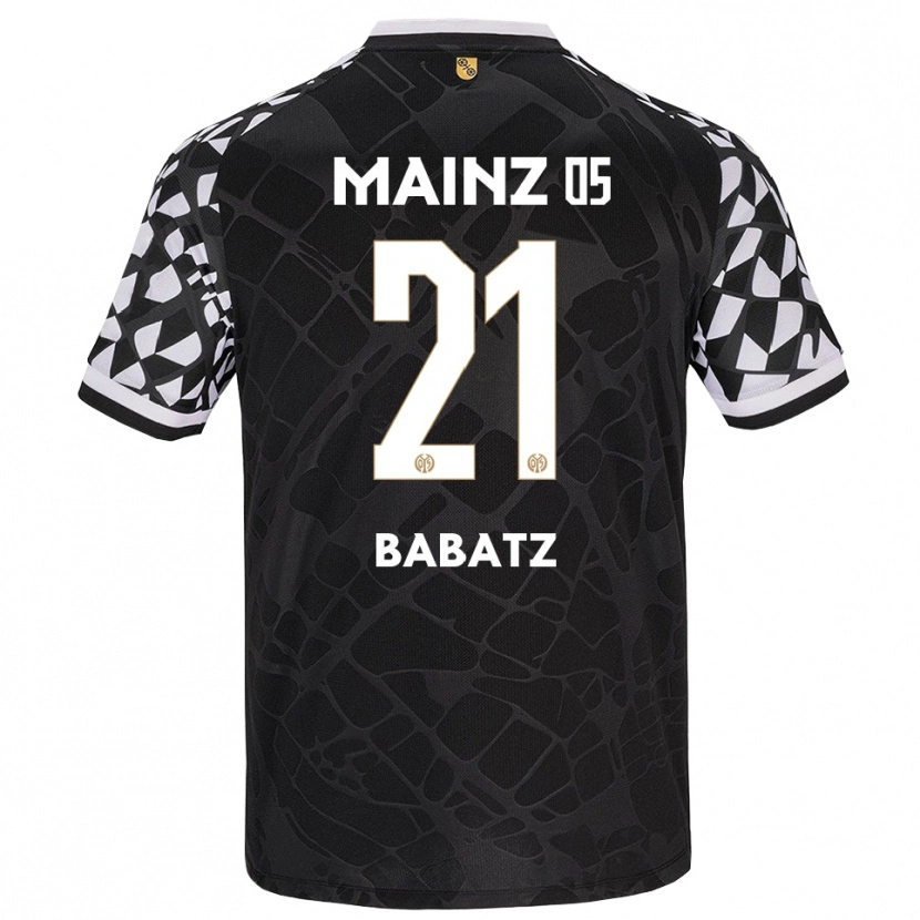 Danxen Niño Camiseta Louis Babatz #21 Negro Blanco Portero Equipación 2025/26 La Camisa