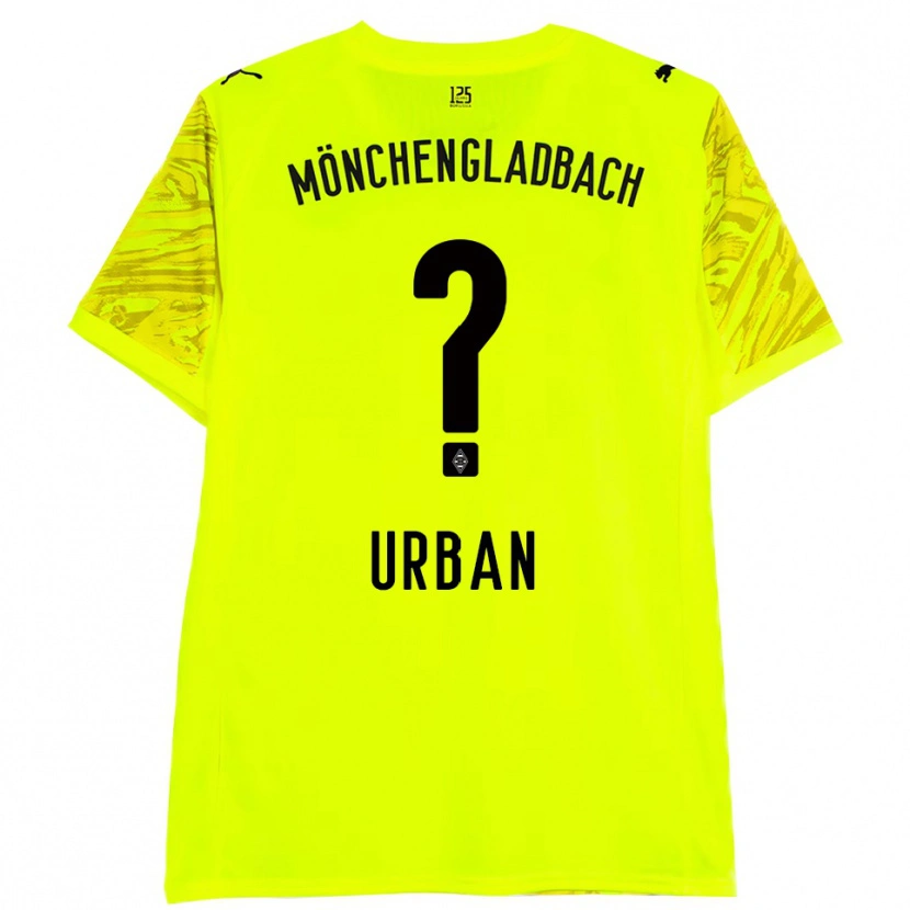 Danxen Niño Camiseta Simon Urban #0 Amarillo Negro Portero Equipación 2025/26 La Camisa