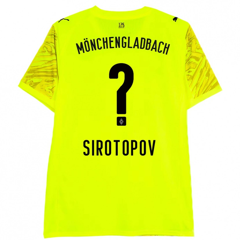 Danxen Niño Camiseta Artem Sirotopov #0 Amarillo Negro Portero Equipación 2025/26 La Camisa