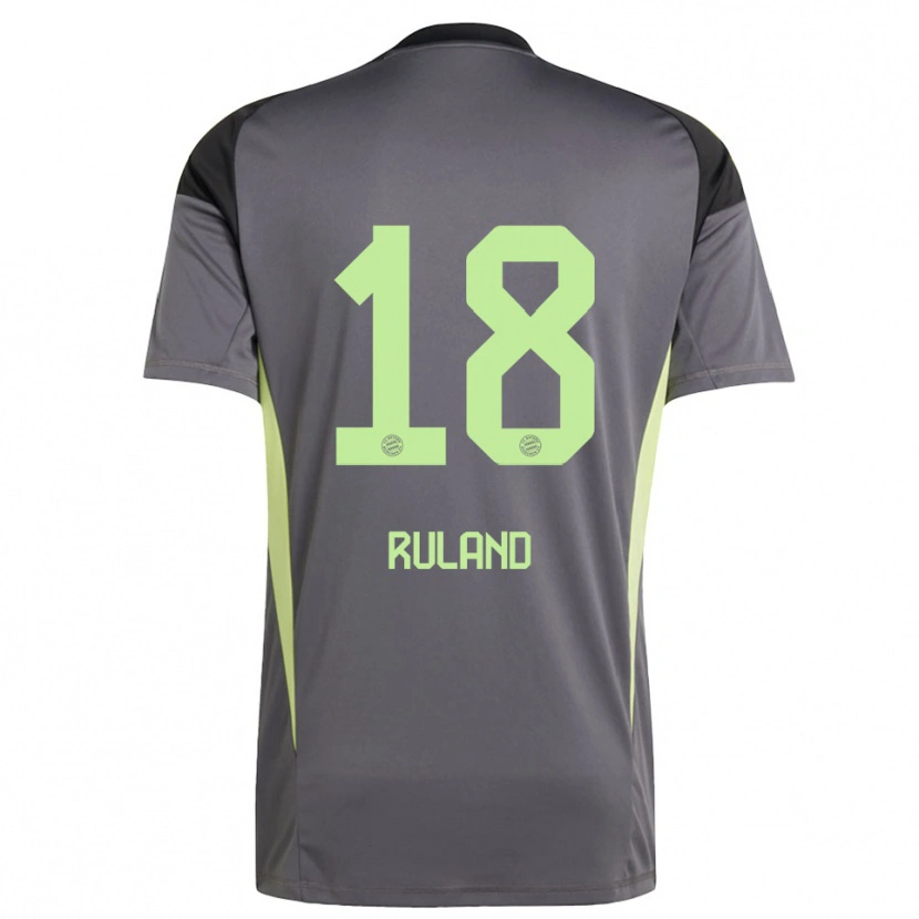 Danxen Niño Camiseta Leonard Ruland #18 Amarillo Verde Negro Portero Equipación 2025/26 La Camisa