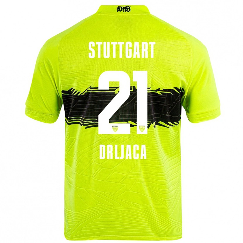 Danxen Niño Camiseta Stefan Drljaca #21 Verde Amarillo Negro Portero Equipación 2025/26 La Camisa