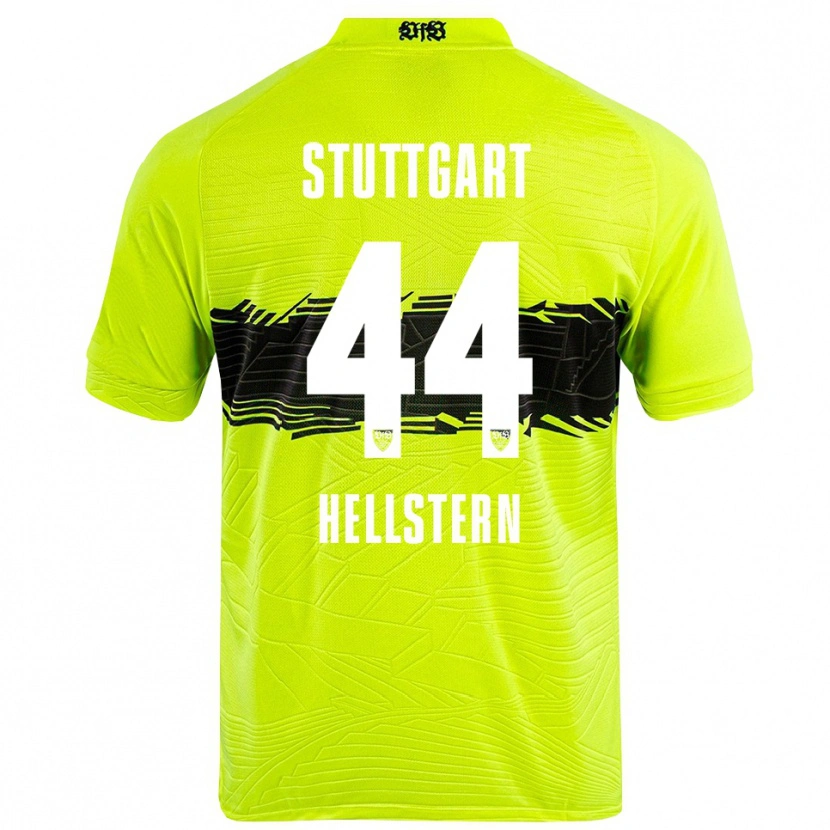 Danxen Niño Camiseta Florian Hellstern #44 Verde Amarillo Negro Portero Equipación 2025/26 La Camisa