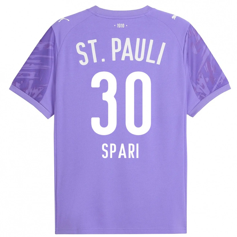 Danxen Niño Camiseta Simon Spari #30 Púrpura Medio Negro Portero Equipación 2025/26 La Camisa