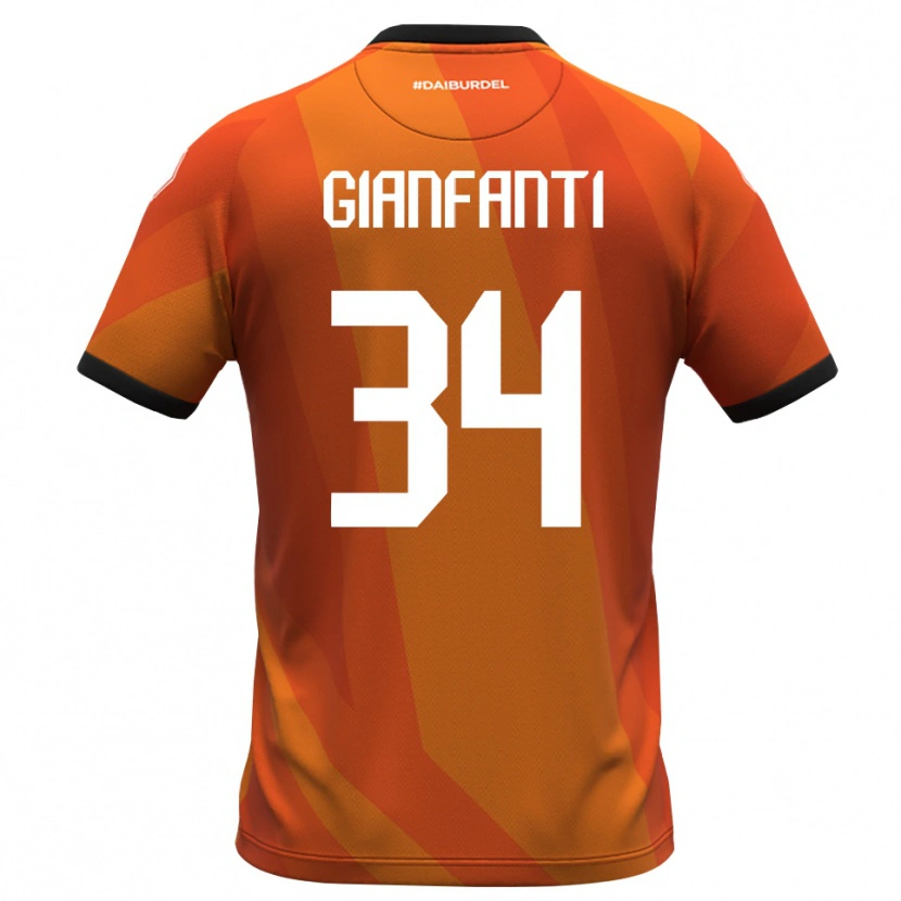 Danxen Niño Camiseta Simone Gianfanti #34 Coral Blanco Negro Portero Equipación 2025/26 La Camisa