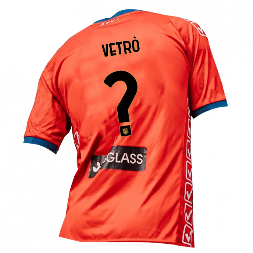 Danxen Niño Camiseta Antonio Vetrò #0 Naranja Rojo Portero Equipación 2025/26 La Camisa