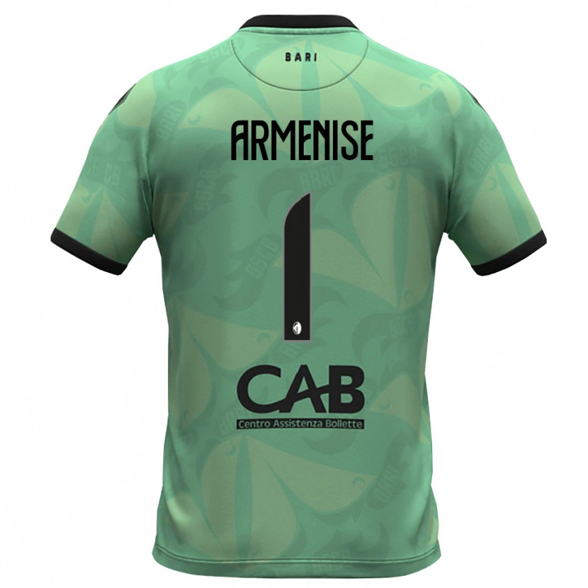 Danxen Niño Camiseta Gaetano Armenise #1 Verde Mar Oscuro Portero Equipación 2025/26 La Camisa