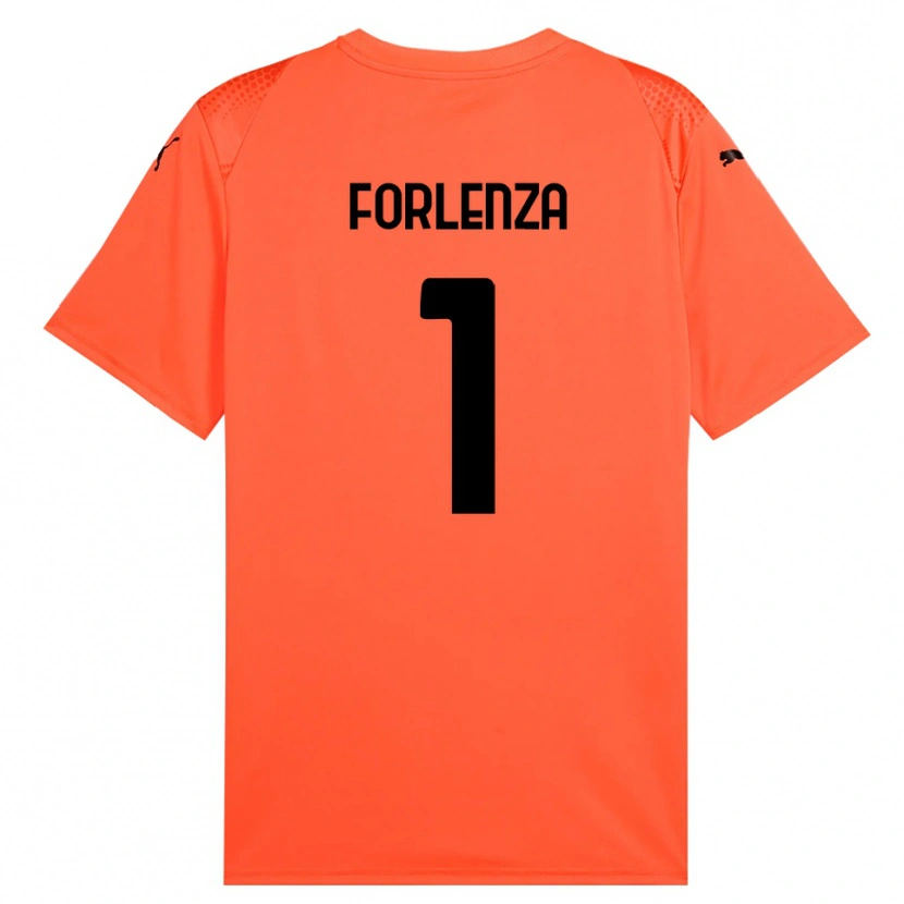 Danxen Niño Camiseta Carlo Forlenza #1 Naranja Negro Portero Equipación 2025/26 La Camisa