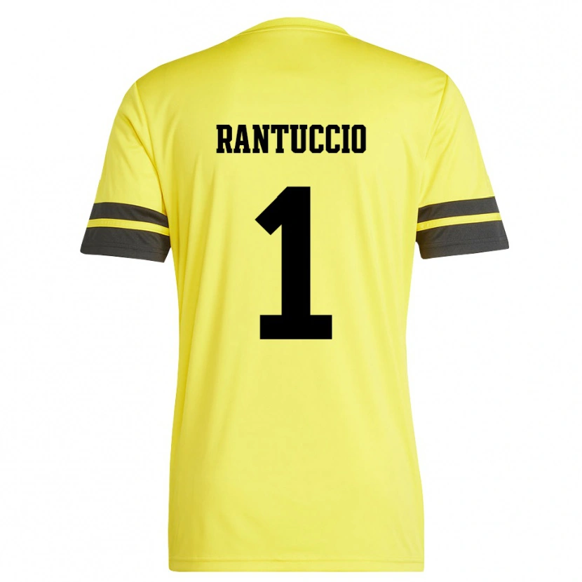 Danxen Niño Camiseta Carmelo Rantuccio #1 Amarillo Negro Portero Equipación 2025/26 La Camisa