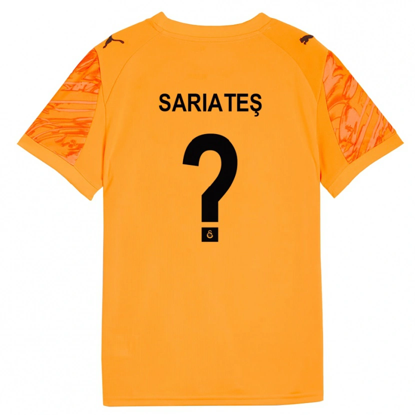 Danxen Niño Camiseta Taha Sarıateş #0 Naranja Oscuro Negro Portero Equipación 2025/26 La Camisa