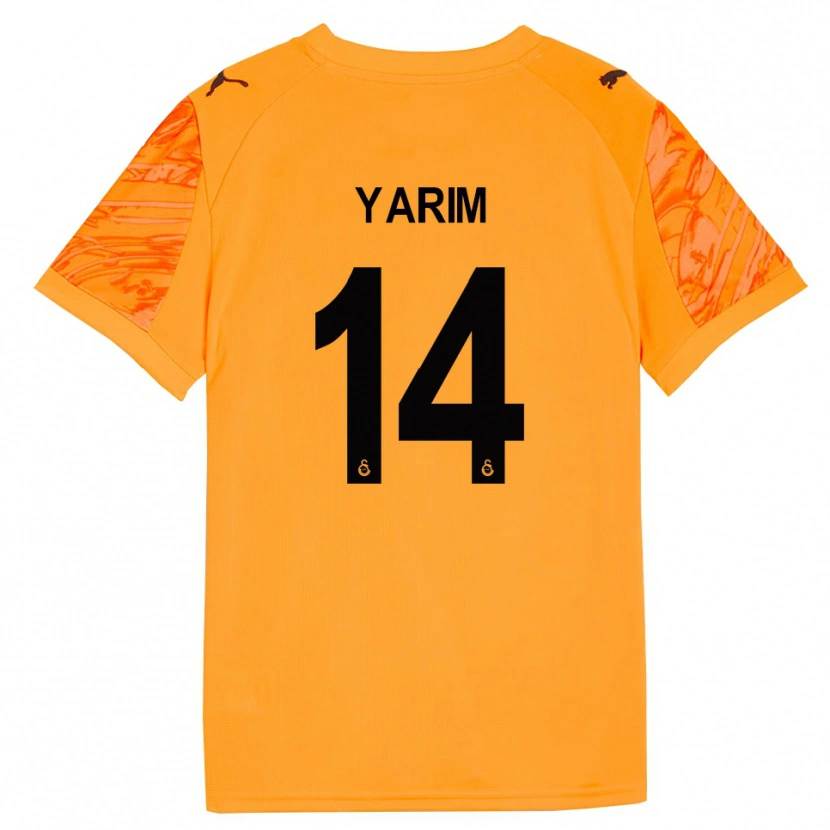 Danxen Niño Camiseta Esra Yarım #14 Naranja Oscuro Negro Portero Equipación 2025/26 La Camisa