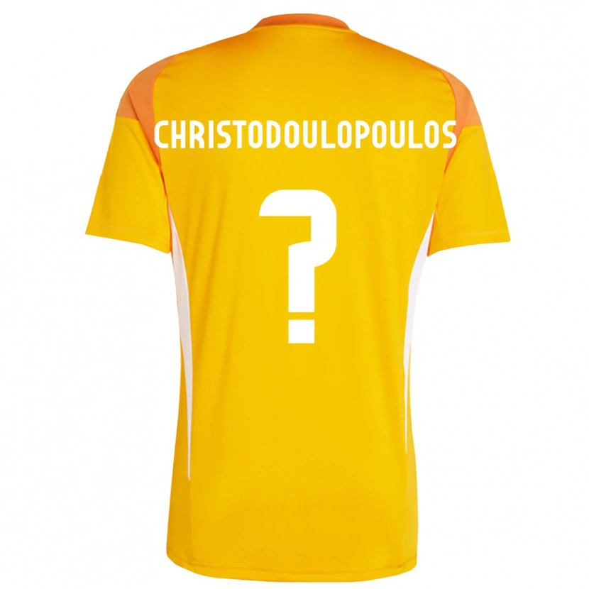 Danxen Niño Camiseta Giannis Christodoulopoulos #0 Naranja Blanco Portero Equipación 2025/26 La Camisa