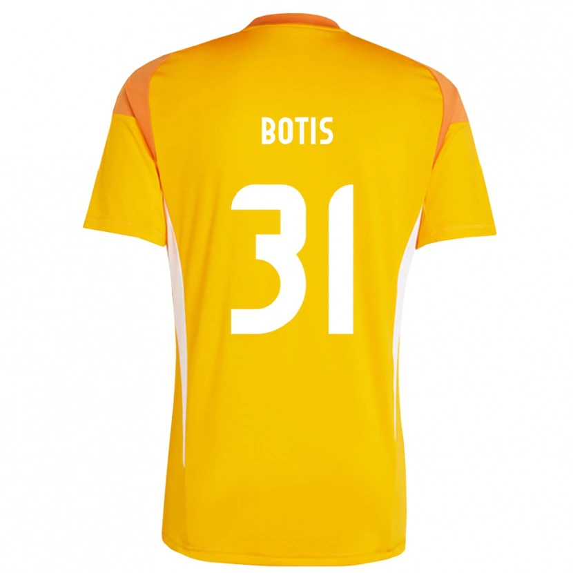 Danxen Niño Camiseta Nikolaos Botis #31 Naranja Blanco Portero Equipación 2025/26 La Camisa