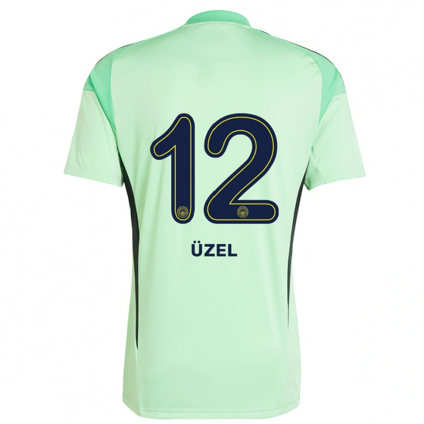 Danxen Niño Camiseta Nevzat Üzel #12 Verde Claro Negro Portero Equipación 2025/26 La Camisa