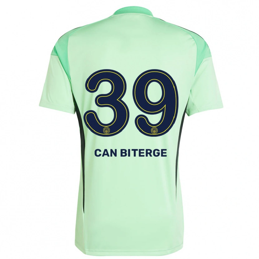 Danxen Niño Camiseta Engin Can Biterge #39 Verde Claro Negro Portero Equipación 2025/26 La Camisa