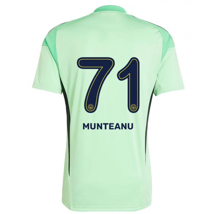Danxen Niño Camiseta Natalia Munteanu #71 Verde Claro Negro Portero Equipación 2025/26 La Camisa