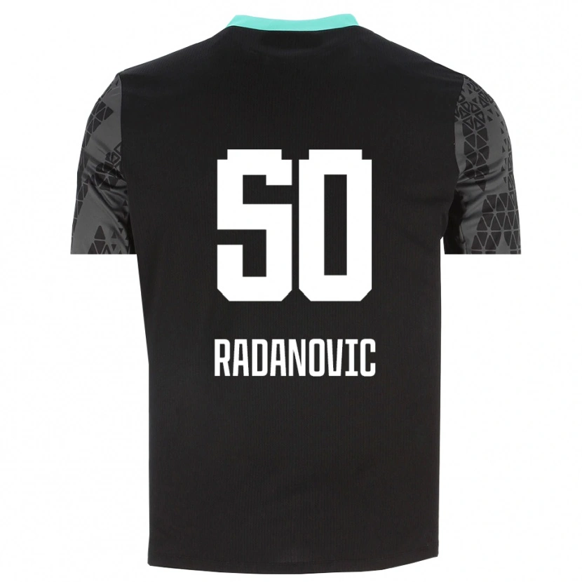 Danxen Niño Camiseta Savo Radanovic #50 Gris Tenue Negro Portero Equipación 2025/26 La Camisa