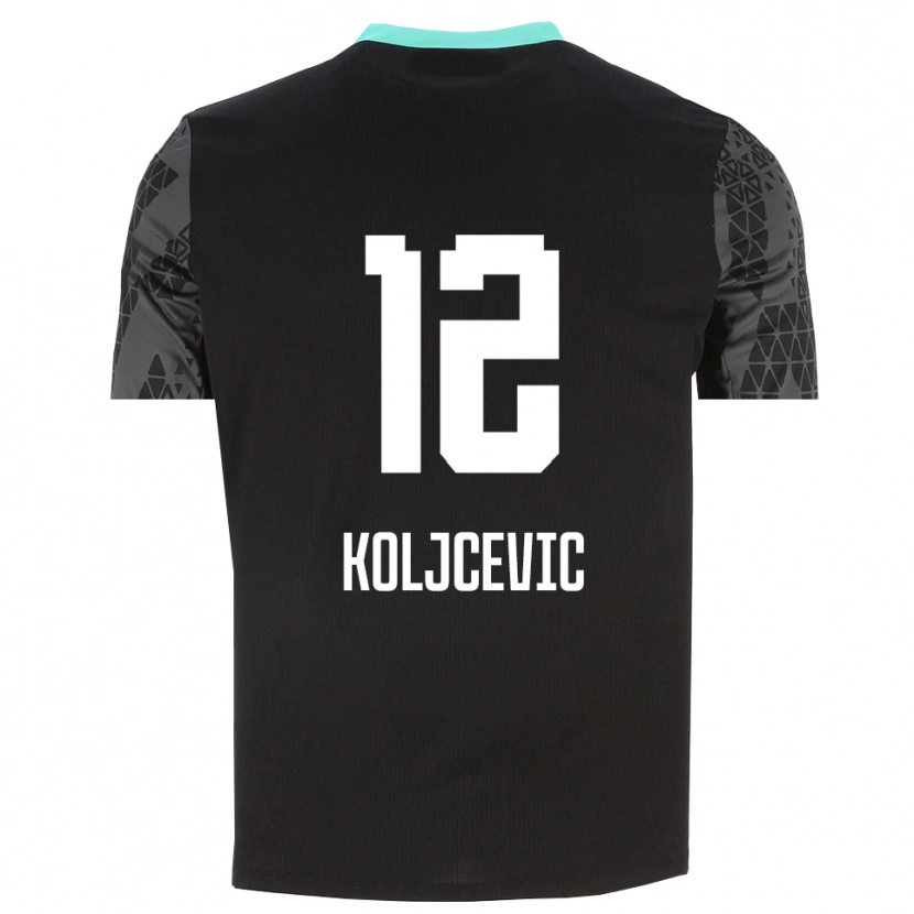 Danxen Niño Camiseta Danilo Koljcevic #12 Gris Tenue Negro Portero Equipación 2025/26 La Camisa