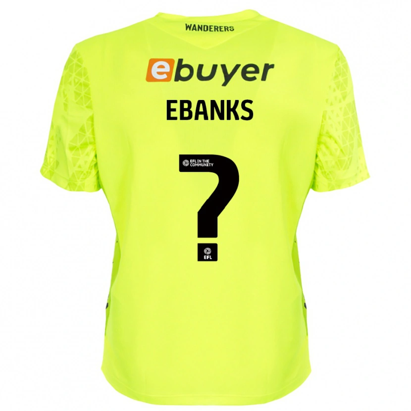 Danxen Niño Camiseta Eve Ebanks #0 Verde Fluorescente Portero Equipación 2025/26 La Camisa