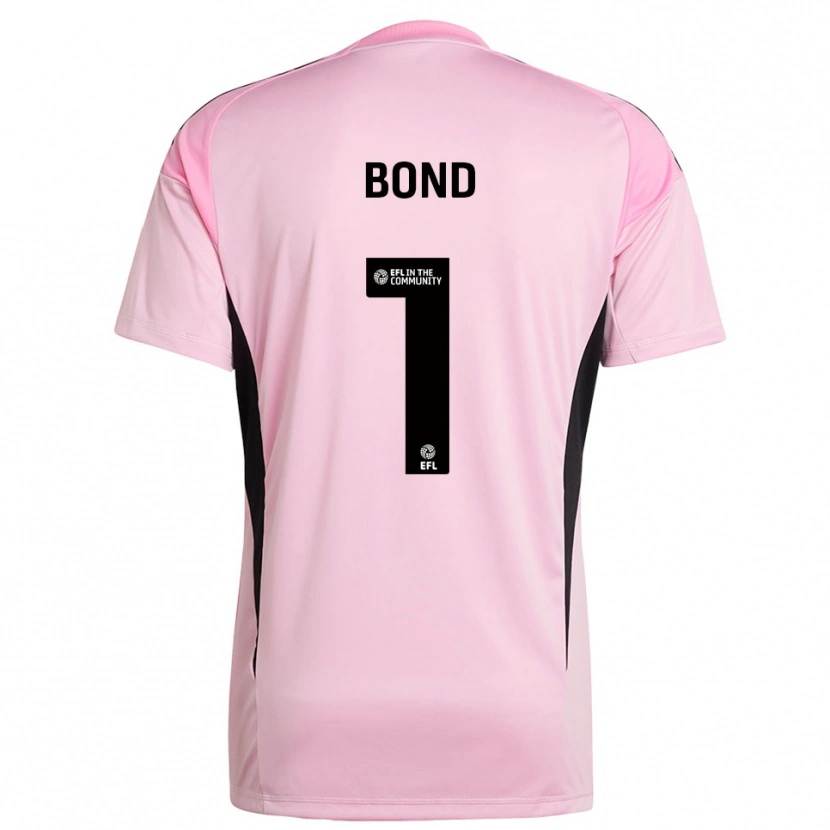 Danxen Niño Camiseta Abbi Bond #1 Negro Rosa Portero Equipación 2025/26 La Camisa
