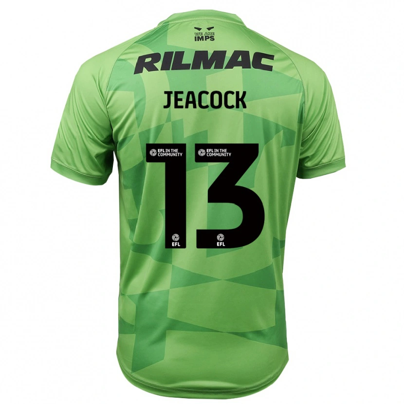 Danxen Niño Camiseta Zach Jeacock #13 Verde Claro Portero Equipación 2025/26 La Camisa