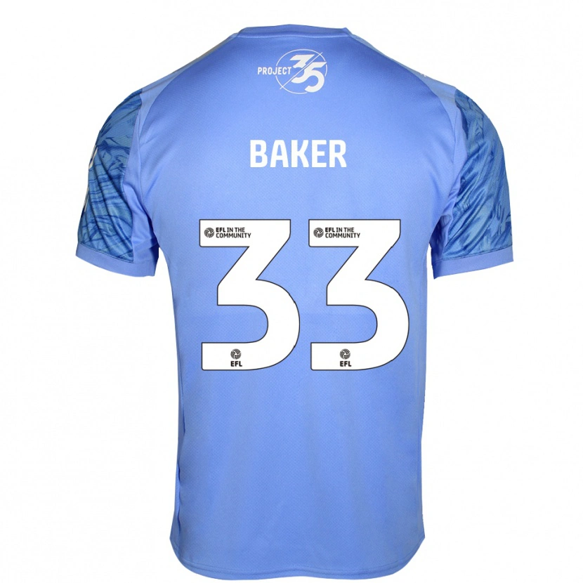 Danxen Niño Camiseta Zak Baker #33 Azul Real Portero Equipación 2025/26 La Camisa
