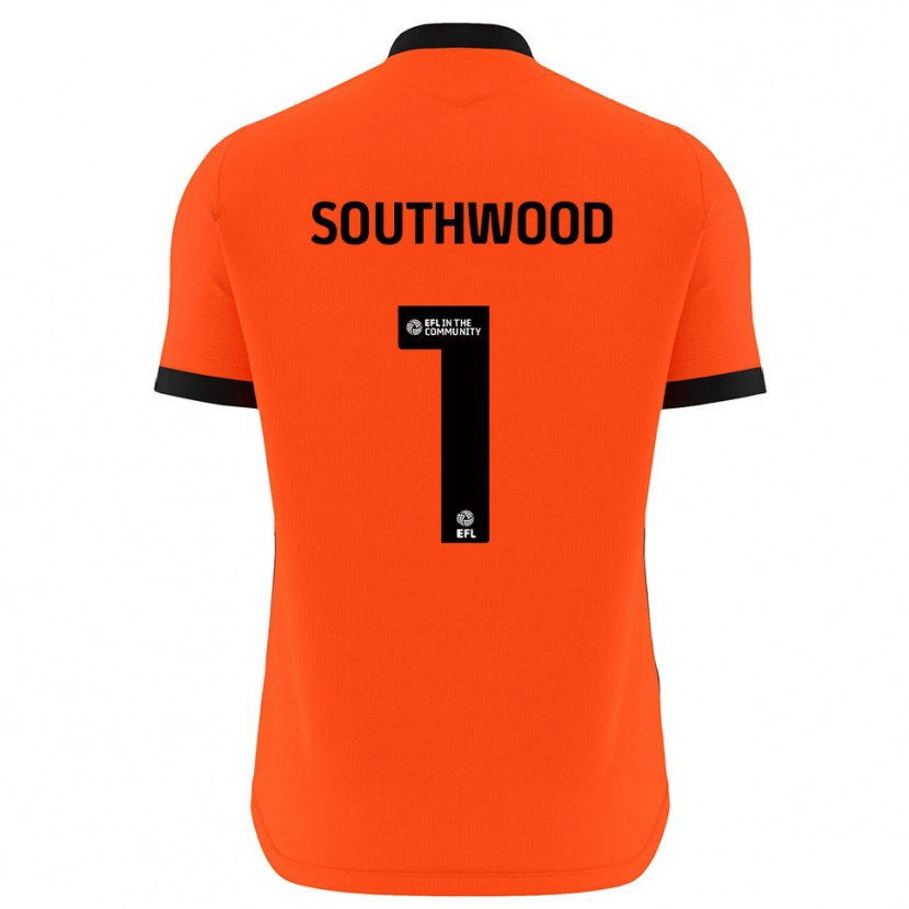 Danxen Niño Camiseta Luke Southwood #1 Negro Rojo Portero Equipación 2025/26 La Camisa