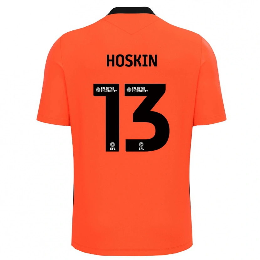 Danxen Niño Camiseta Owen Hoskin #13 Negro Rojo Portero Equipación 2025/26 La Camisa