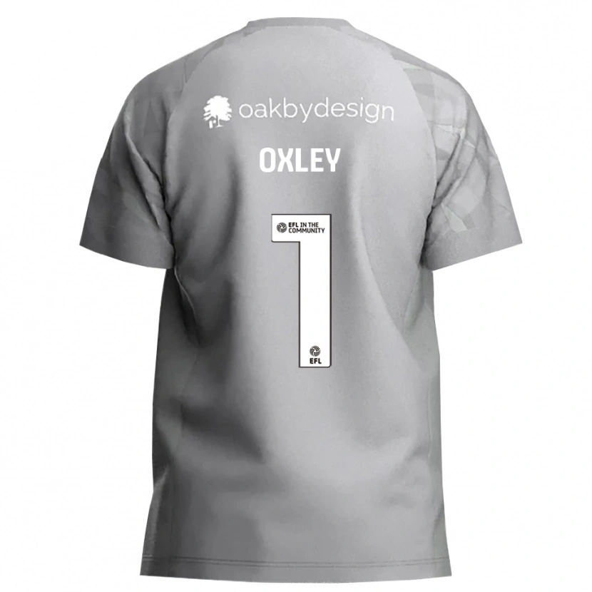 Danxen Niño Camiseta Mark Oxley #1 Gris Oscuro Portero Equipación 2025/26 La Camisa