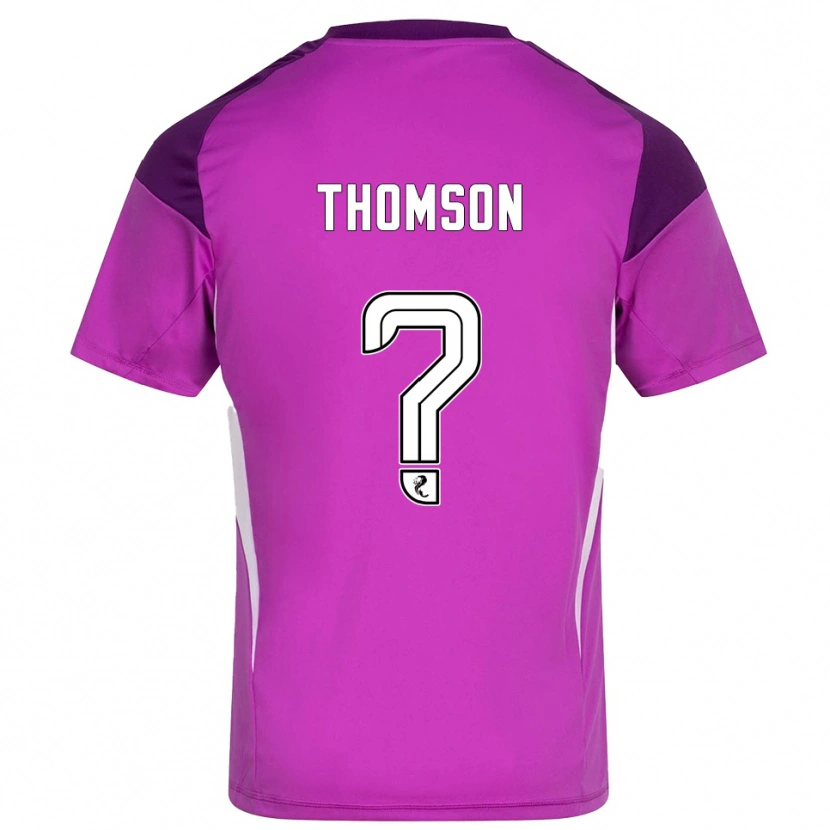 Danxen Niño Camiseta Ethan Thomson #0 Magenta Morado Portero Equipación 2025/26 La Camisa