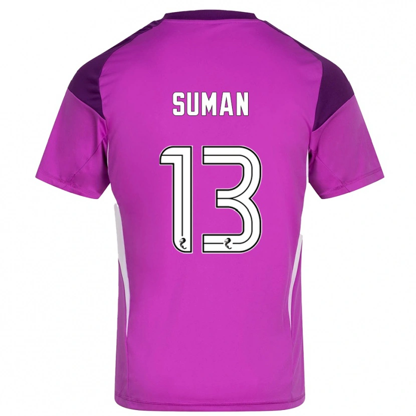 Danxen Niño Camiseta Nick Suman #13 Magenta Morado Portero Equipación 2025/26 La Camisa