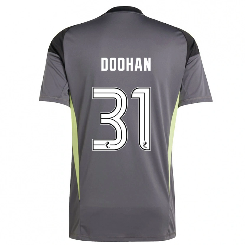 Danxen Niño Camiseta Ross Doohan #31 Blanco Gris Portero Equipación 2025/26 La Camisa