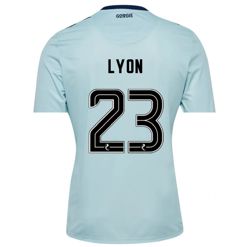 Danxen Niño Camiseta Jack Lyon #23 Negro Azul Claro Portero Equipación 2025/26 La Camisa