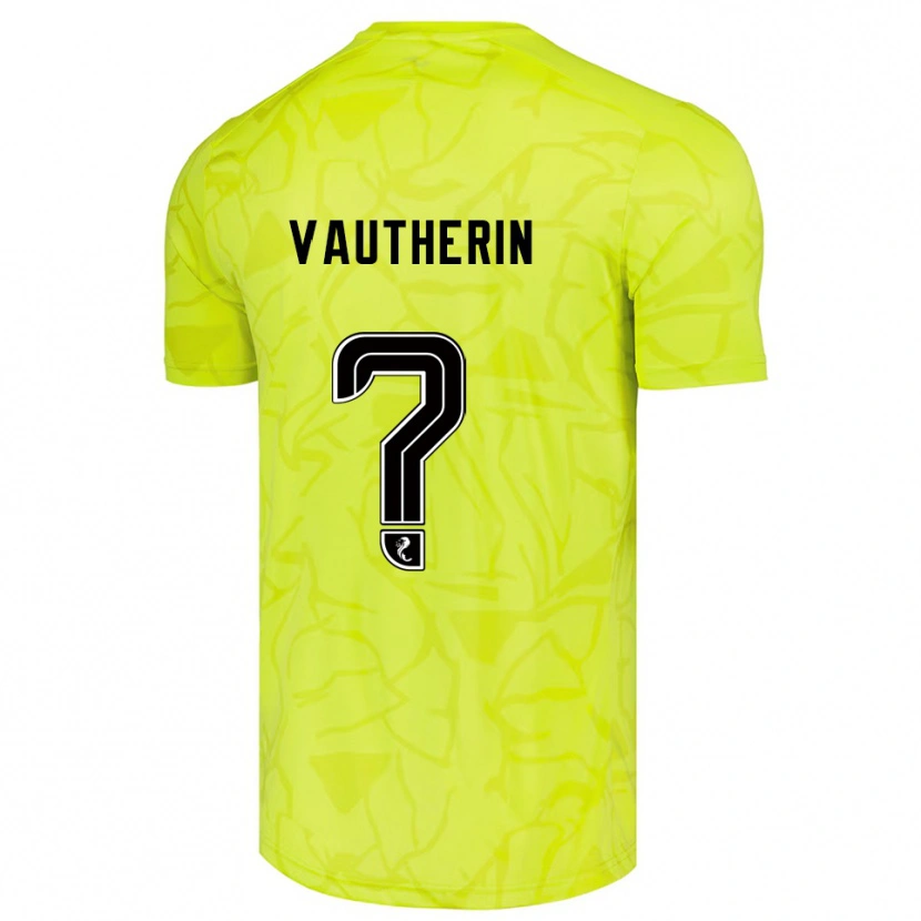 Danxen Niño Camiseta Sam Vautherin #0 Negro Amarillo Portero Equipación 2025/26 La Camisa
