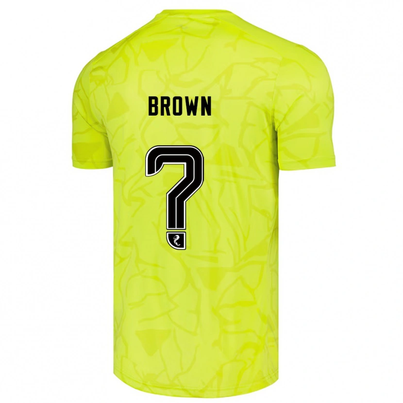 Danxen Niño Camiseta Fraser Brown #0 Negro Amarillo Portero Equipación 2025/26 La Camisa