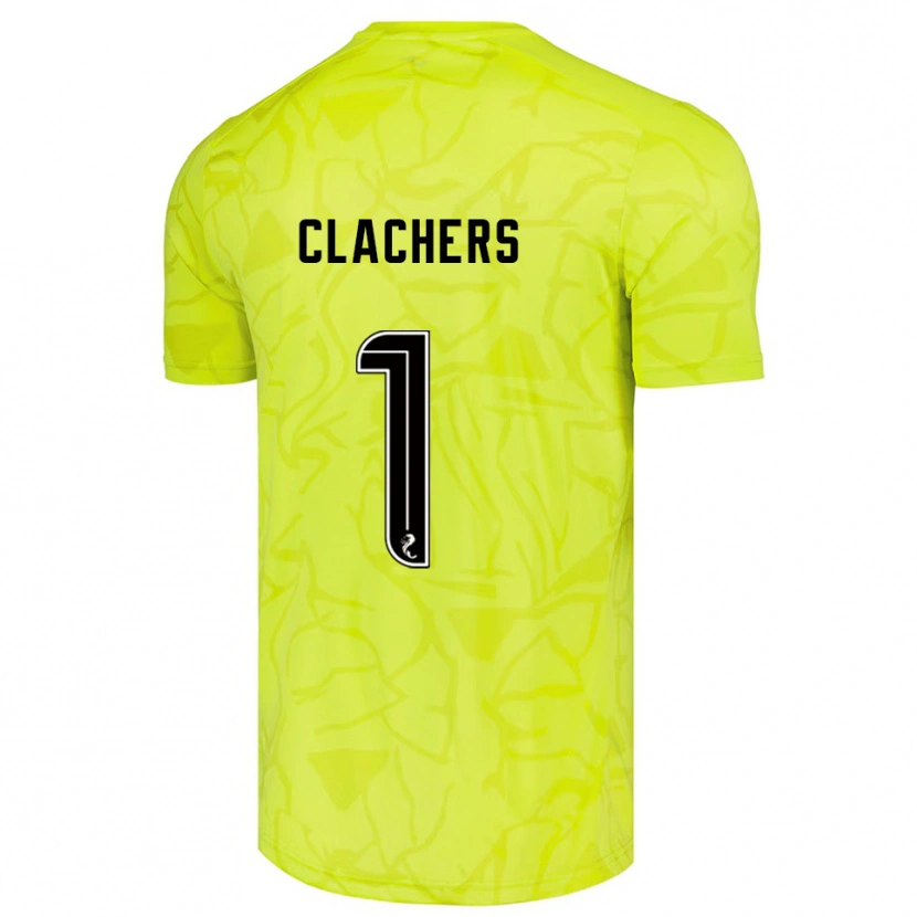 Danxen Niño Camiseta Erin Clachers #1 Negro Amarillo Portero Equipación 2025/26 La Camisa