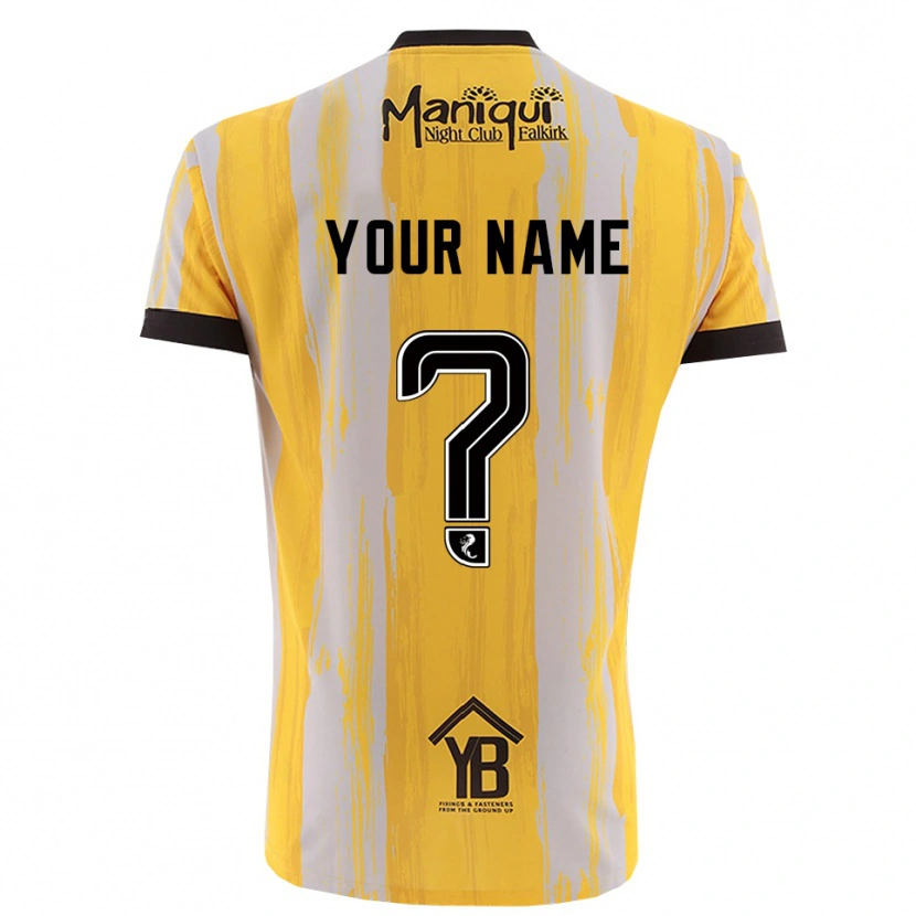Danxen Niño Camiseta Falkirk FC Negro Amarillo Portero Equipación 2025/26 La Camisa