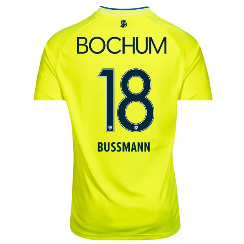 Danxen Niño Camiseta Benjamin Bußmann #18 Verde Amarillo Portero Equipación 2025/26 La Camisa