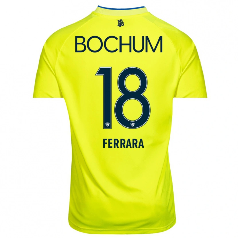 Danxen Niño Camiseta Noah-Ali Ferrara #18 Verde Amarillo Portero Equipación 2025/26 La Camisa