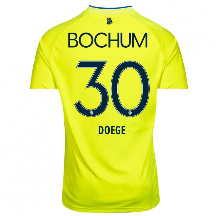 Danxen Niño Camiseta Leonie Doege #30 Verde Amarillo Portero Equipación 2025/26 La Camisa
