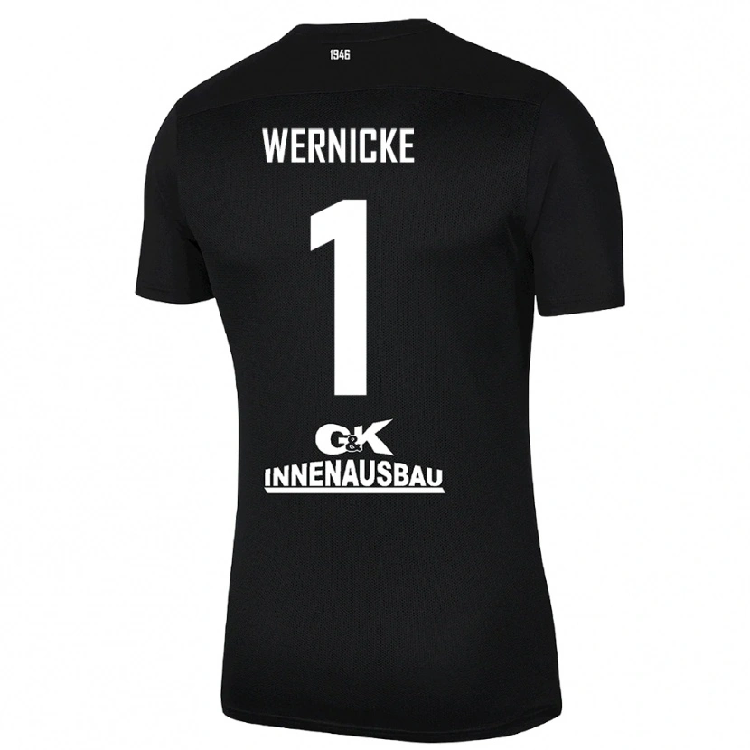 Danxen Niño Camiseta Samuli Wernicke #1 Blanco Negro Portero Equipación 2025/26 La Camisa