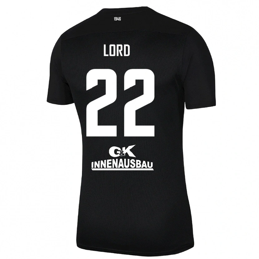 Danxen Niño Camiseta Louis Lord #22 Blanco Negro Portero Equipación 2025/26 La Camisa